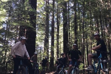 Kim Carstensen mountain biking at the Kaingaroa-Timberlands plantation, their Whakarewarewa site is New Zealands favourite spot for mountain biking.