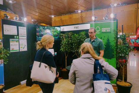 FSC BDM (Craig Kenney) chatting at PlaceMakers Booth