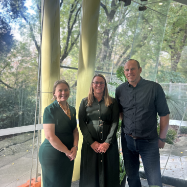 Melanie Robertson, Rayne van den Berg and James Felton-Taylor